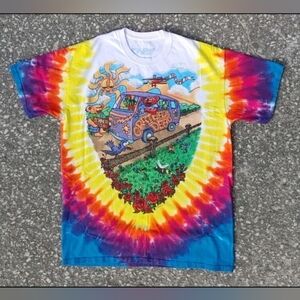 Vtg Y2K Liquid Blue Grateful Dead Summer Tour Tie Dye T-Shirt Size (L)